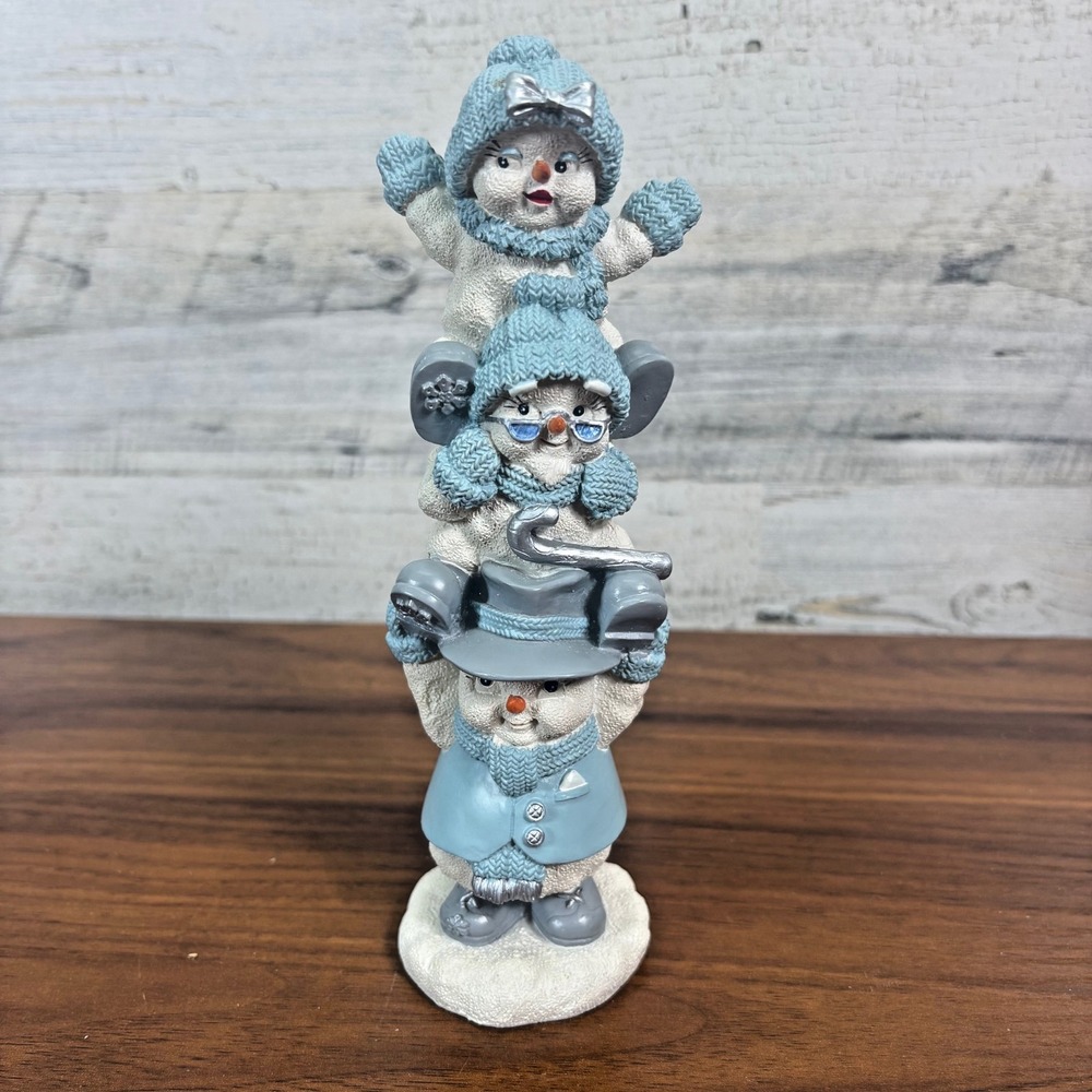 Encore Group RARE Version Stacked  Snowmen Snow Buddies Figurine